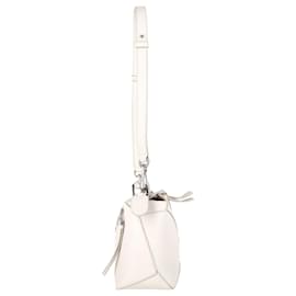 Borsa Puzzle Small Loewe in pelle di vitello bianca