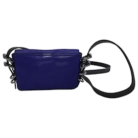 Mini borsa Mila in pelle blu Mulberry