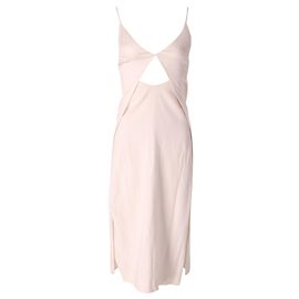 Autre Marque Vestido Dion Lee con recortes en acetato blanco crema