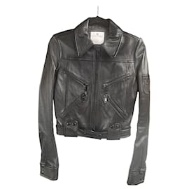 Courreges Giacca in pelle Courrèges nera