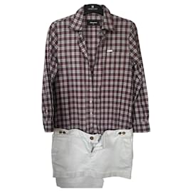 Dsquared2 Karohemd und weißer Rock Set