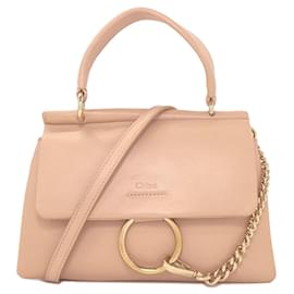 Borsa a tracolla 2-way Chloé in pelle beige rosa