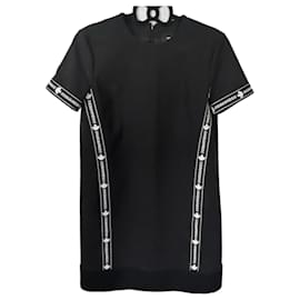 Schwarzes Kleid von Dsquared2 mit Logo-Tape