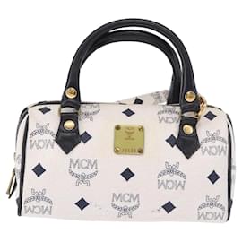 Borsa a mano MCM Visetos in pelle bianca
