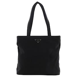 Bolso Tote de Nylon Negro Prada