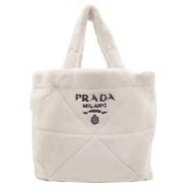 Prada gesteppte Shearling-Tote-Bag