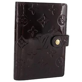 LOUIS VUITTON Monogram Vernis Agenda PM Amarante R21026 LV Auth BA14020