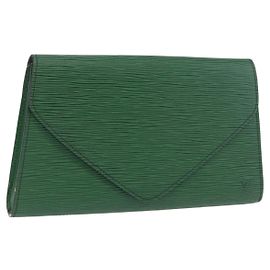 Clutch LOUIS VUITTON Epi Art Deco Green M52634 LV Auth 191535