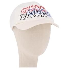 Cappellino GUCCI in cotone bianco Auth BA13820V