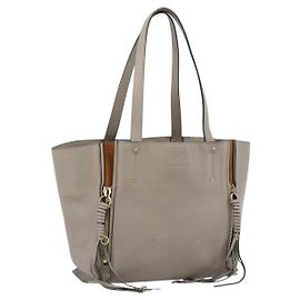 Chloé Chloe Tote Bag Leder Grau Gold Auth ar14027