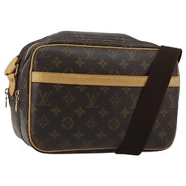 LOUIS VUITTON Monogram Reporter PM Schultertasche M45254 LV Auth ar14000