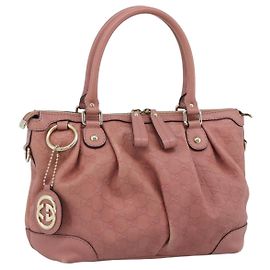 GUCCI GuccissimaGG Sukey Borsa a mano in pelle Rosa Oro 247902 Auth 191520