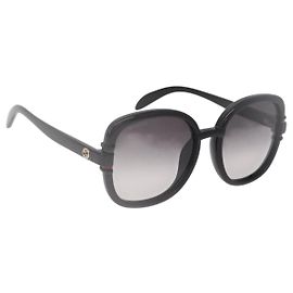 Occhiali da sole GUCCI in plastica nero e oro Auth 191416V