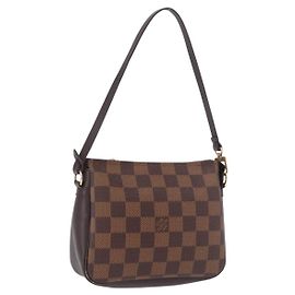 LOUIS VUITTON Damier Ebene Trousse Make Up Pouch N51982 LV Auth ka5177