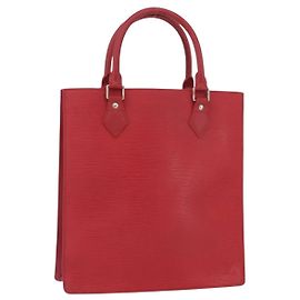 LOUIS VUITTON Sac Plat Epi Rouge M5274E LV Auth BSZ701A
