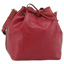 Borsa a Spalla LOUIS VUITTON Epi Petit Noe Rosso M44107 LV Auth 186393