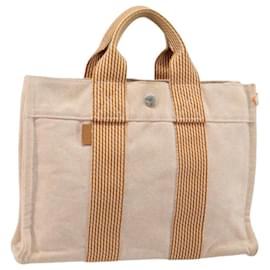 Hermès Borsa HERMES Fourre Tout PM in tela Arancione Argento Autentica 186705A