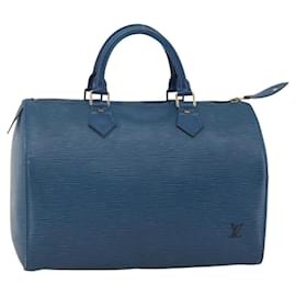 LOUIS VUITTON Borsa Epi Speedy 30 Toledo Blue M43005 LV Auth BSZ702A