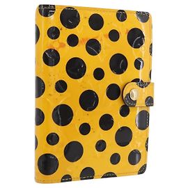 LOUIS VUITTON Monogram Vernis Dot Agenda PM Cover Yellow M91517 LV Auth bs36015