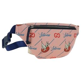 Borsa GUCCI GG Supreme Collaborazione Jetsons in PVC Rosa Argento 502095 Auth BA13782V