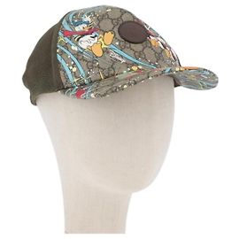 Cappellino GUCCI GG Supreme GUCCIxDisney in PVC Beige 648843 Auth ARZ306M