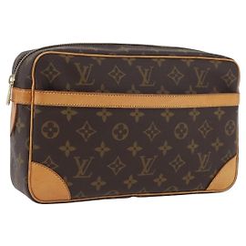 LOUIS VUITTON Monogram Compiegne 28 Clutch Bag M51845 LV Auth BSZ636