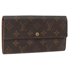 LOUIS VUITTON Monogram Pochette Porte Monnaie Credit Wallet M61725 Auth BSZ686