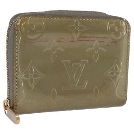 LOUIS VUITTON Vernis Zippy Coin Purse Portafoglio Monete Veil Bronze M93052 Auth BSZ687
