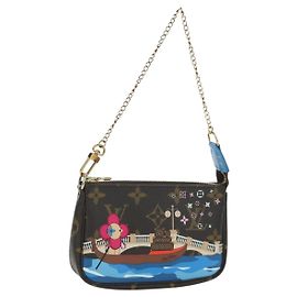 LOUIS VUITTON Monogram Vivienne Mini Pochette Accessoires M68489 Auth BSZ703SAM