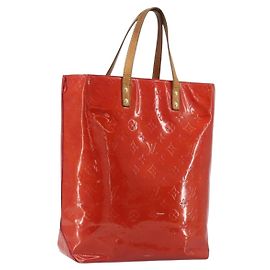 LOUIS VUITTON Borsa Monogram Vernis Reade MM Rossa M91086 LV Auth ka5182