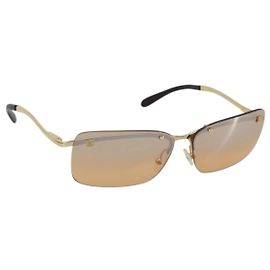 Céline CELINE C Macadam Randlose Sonnenbrille Metall Braun Gold Auth BA14022V