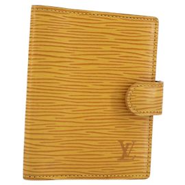 LOUIS VUITTON Epi Agenda Mini Planner Cover Tassili Yellow R20059 Auth BA13859V