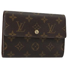LOUIS VUITTON Monogram Porte Tresor Etui Papie Wallet M61202 LV Auth 188664A