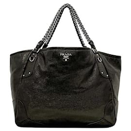 Borsa Tote Prada Chain marrone