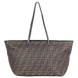 Fendi 2000s Zucca Canvas Roll Shopper Handtasche