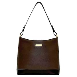 Borsa a tracolla in pelle marrone Burberry