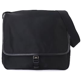 Borsa Messenger in Nylon e Pelle Saffiano Prada