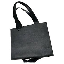 Louis Vuitton Shopper aus schwarzem Leder