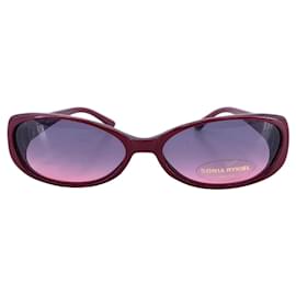 Occhiali da Sole Vintage 7566 Burgundy Pink Fade Wrap Cat-Eye - Sonia Rykiel