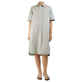 Autre Marque Robe chemise en coton bleu pâle à manches courtes - taille UK 10