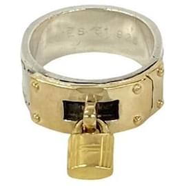 Bague Kelly d'Hermès en argent et or