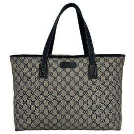 Gucci GG Supreme Logo Leder Tote Bag