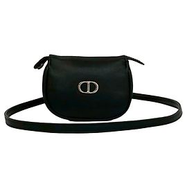 Mini borsa a tracolla in pelle Christian Dior Vintage CD Logo Hardware