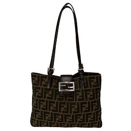 Borsa Tote a Spalla Semi Fendi Vintage Zucca Pattern FF