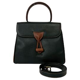 Borsa a mano/Borsa a tracolla in pelle con logo vintage in rilievo LOEWE