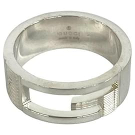 GUCCI G Logo Motif Sterling Silver Ring