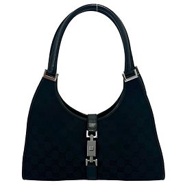 GUCCI Jackie Logo Hardware GG Pattern Tote Bag