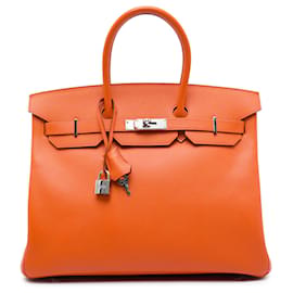 Hermès Orange Epsom Birkin Retourne 35