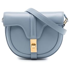 Celine Besace 16 in pelle di vitello blu Small - Céline