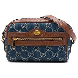 Gucci Blue Mini GG Denim Ophidia Crossbody